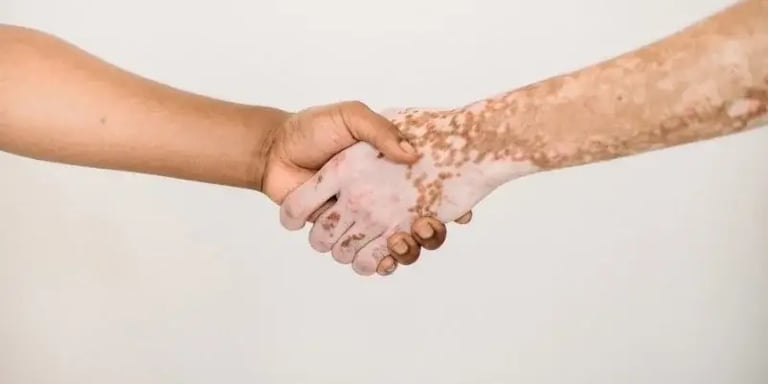 Deux personnes se rencontrent et se serrent la main, illustrant un geste de bienvenue et un moment de connexion.