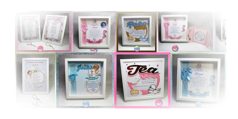 Personalizirani okvir za krštenje s imenom i datumom