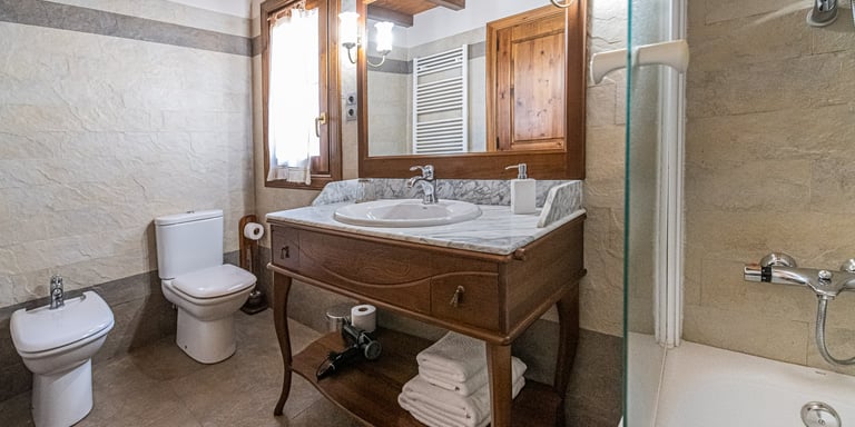 Baño Casa rural Posets Benasque by Pichuana