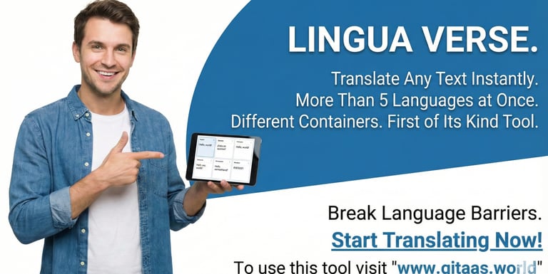 Lingua Verse: translate any Text instantly in 5 languages