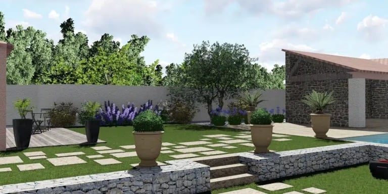 Simulation 3D d’un aménagement extérieur personnalisé