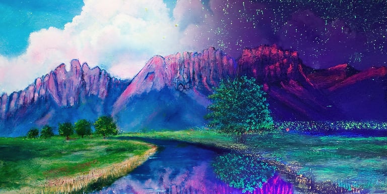 Summer View #1 (Bicameral Collection) by New Mexico Artist John Dick-Peddie