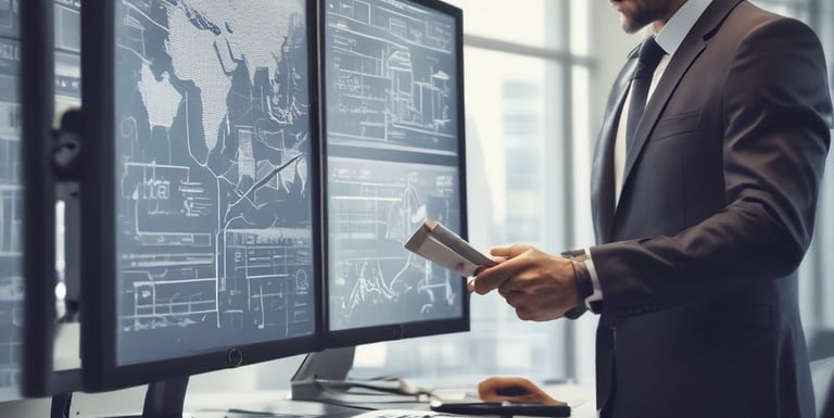 A sleek office environment showcasing modern IT infrastructure.