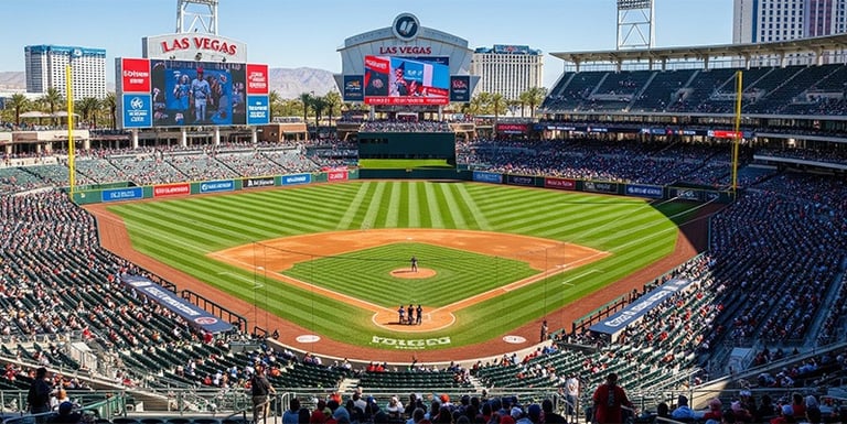 a baseball game in a stadium with a crowd of people