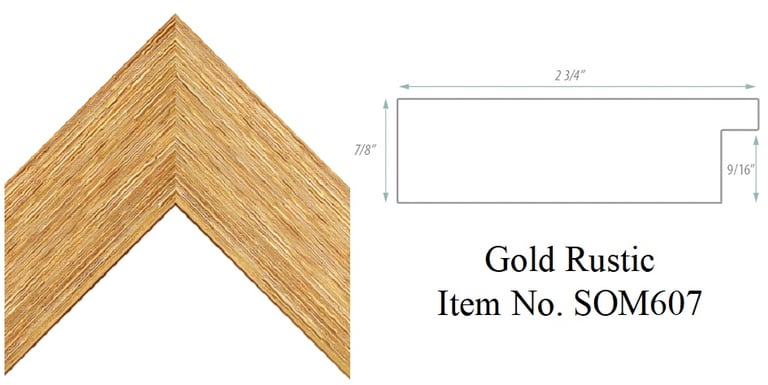 Gold Rustic Picture Frame Item No. SOM607