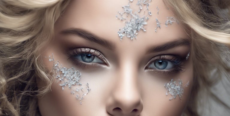 beatiful woman model with special makeup, professional photoshooting