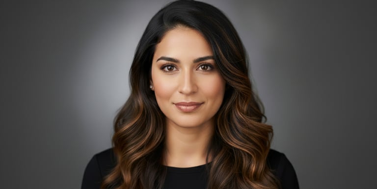 Μια κοντινή φωτογραφία μιας χαμογελαστής γυναίκας