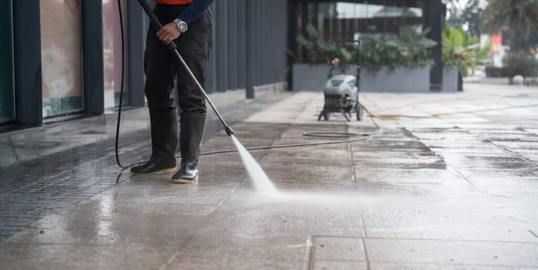 Expert floor polishing for spotless commercial cleaning by TOT Cleaning & Landscape Service sdn bhd.