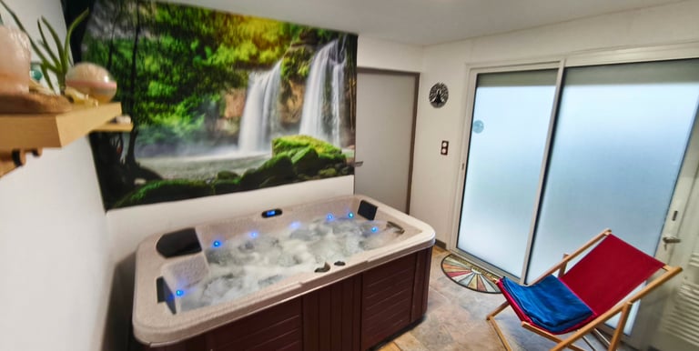 Spa privatif avec bain à remous à Lherm – espace détente ENERGY TERRE HAPPY.