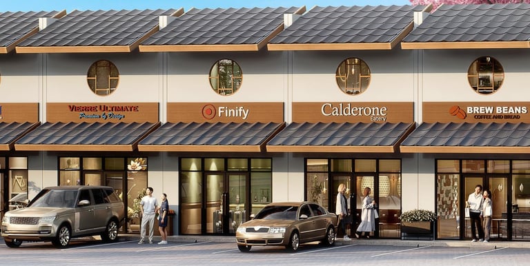 Design fasad Ameta Kyoto Residence tipe ruko