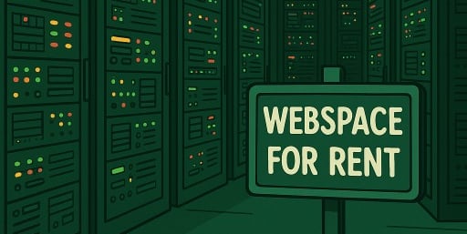 a sign that says,'webpages for rent
