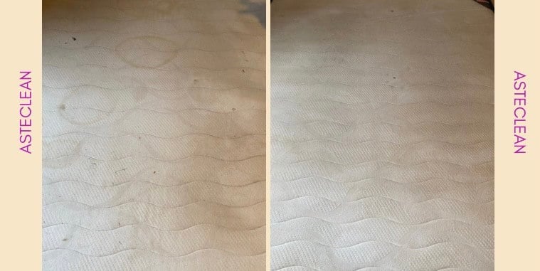Avant après nettoyage de matelas