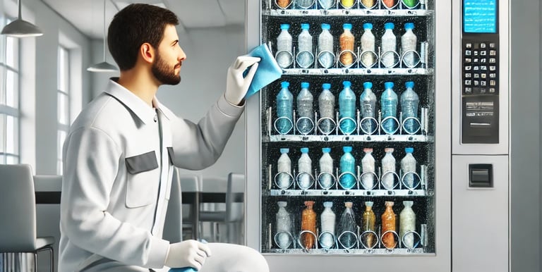 Technicien qui nettoie une machine à spirale