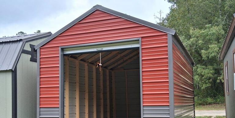 A-Frame Value Metal Custom sheds from Pine View Buildings