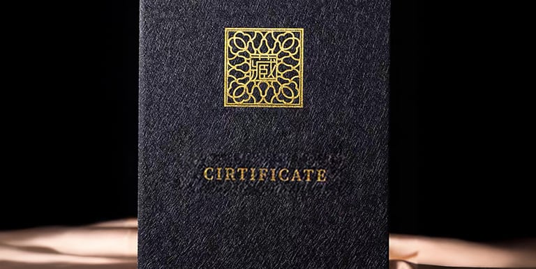 An award certificate being displayed.