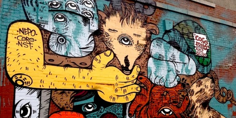 NYC street mural by Puerto Rican artist Nepo