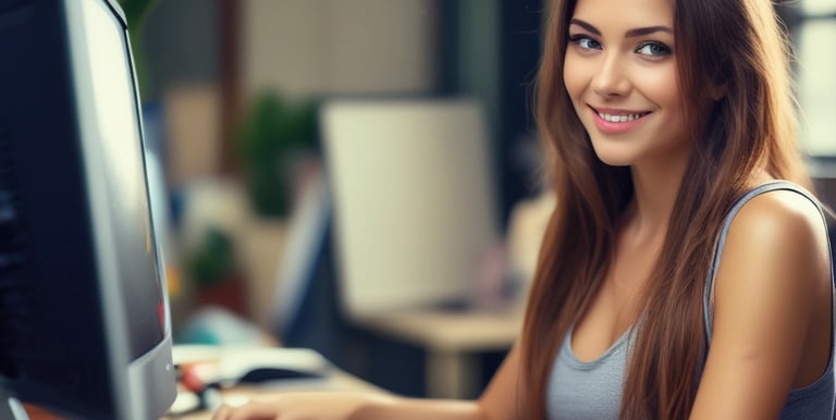 A sleek refurbished laptop open on a wooden desk with a cup of coffee nearby.