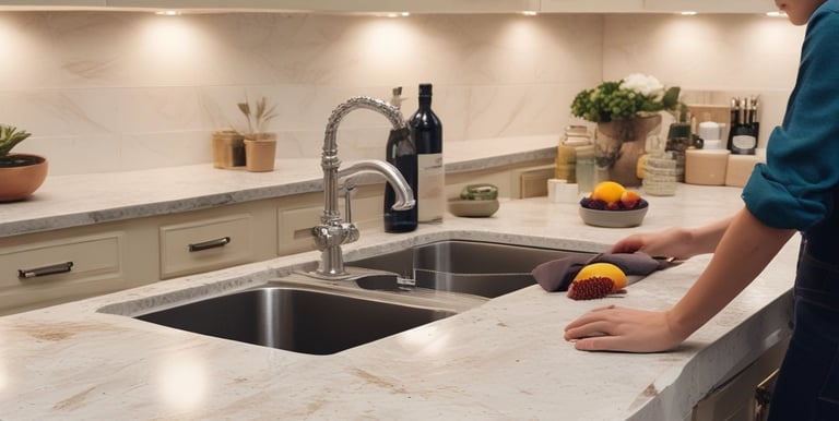 Deep cleaning A catalina foothills kitchen 