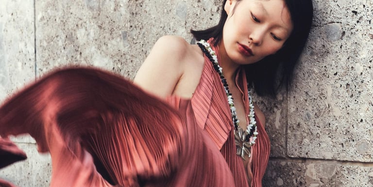 abito plissè rossana prisciantelli