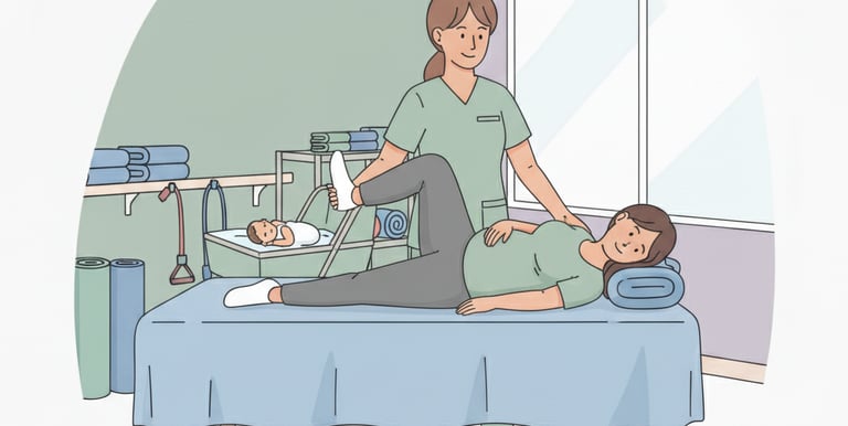 Fisioterapeuta en Albacete atendiendo a mujer en recuperación postparto en Clínica Ikaika Salud