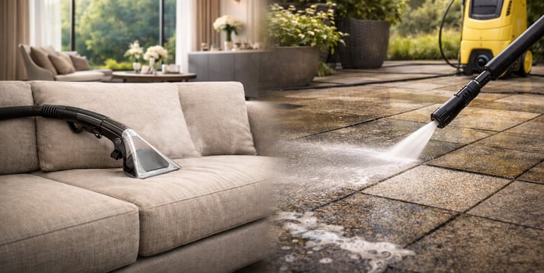 Nettoyage : Textile, tissus, terrasses, intérieurs, extérieurs !