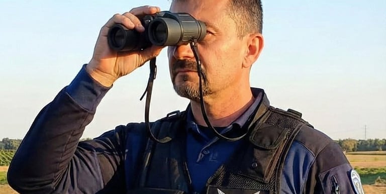 Guarda Rural titulado de servicio en finca agrícola y coto de caza