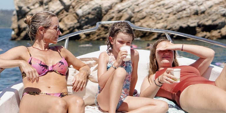 Family adventure boat trip