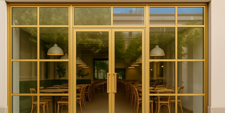 Restaurant entry door