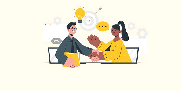 Illustration of people having a meeting