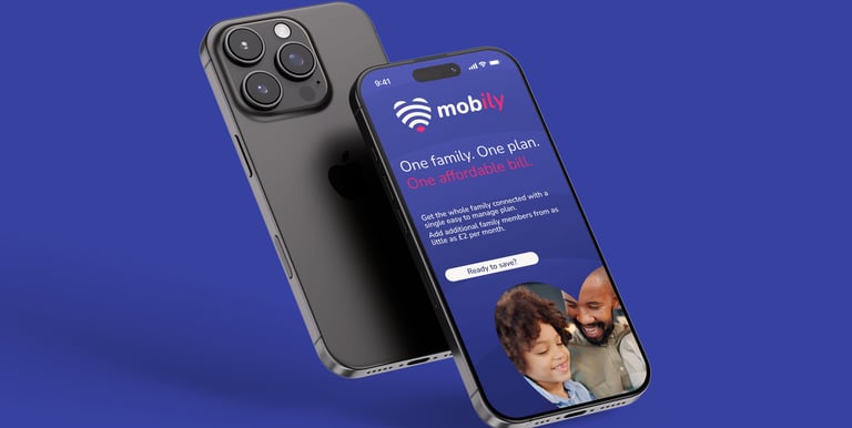 iPhone showing an advertisement for Mobily