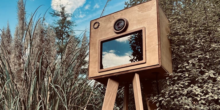 Photobooth en bois style vintage