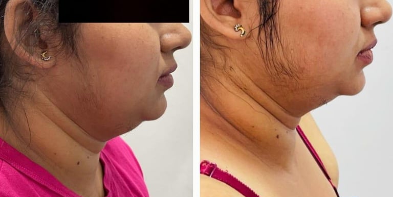 Visible reduction of fine lines after PRP facial at Kandyan Aesthetics