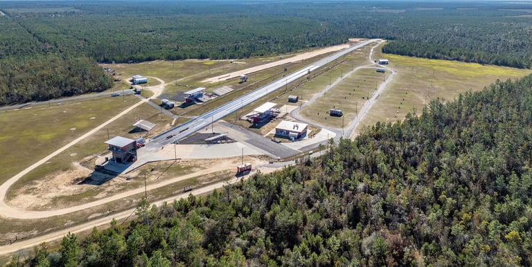 a drone image of a large property for sale