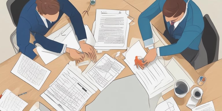 A team collaborating in a modern workspace.