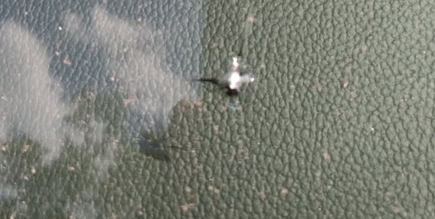 the impact point of the chip is smaller than a quarter