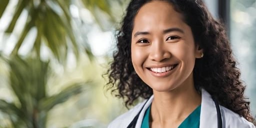 Ärztin, die eine neue Position in einer Klinik sucht