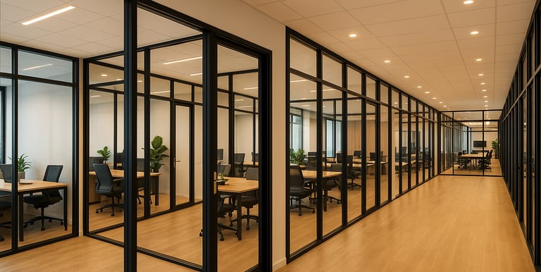 aluminium office partitions