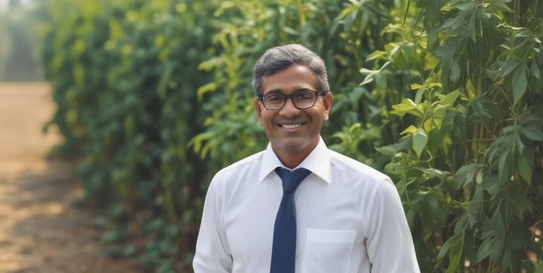 A consultant advising a farmer in a field.