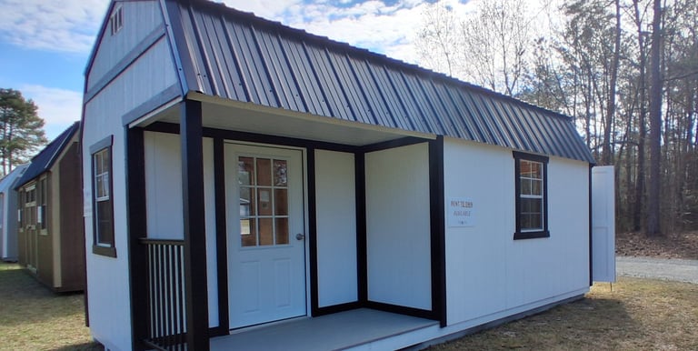 Lofted Barn Side Porch by Pine View Buildings LLC 