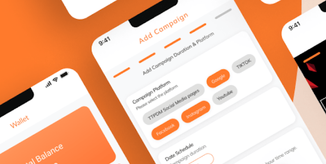 Advyro Advertising App on Orange background