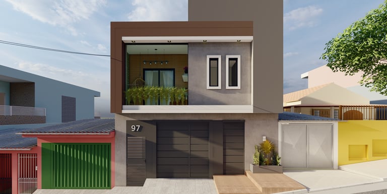 Fachada de residência modernizada com retrofit arquitetônico e paisagismo funcional em São Paulo