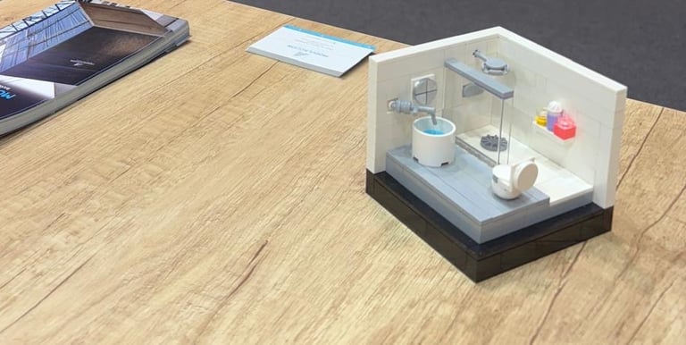Lego bathroom display model event