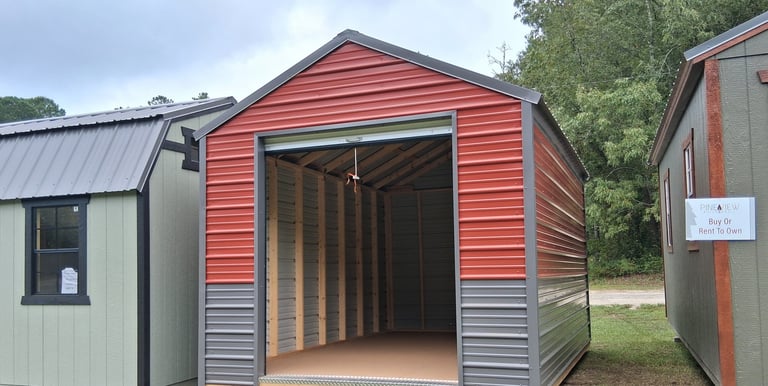 A-Frame Value Metal Custom sheds from Pine View Buildings