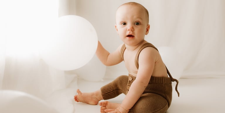 First birthday cake smash in natural light studio – Adelaide Hills cake smash photographer