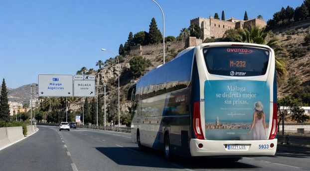 Publicidad Autobuses interurbanos Málaga