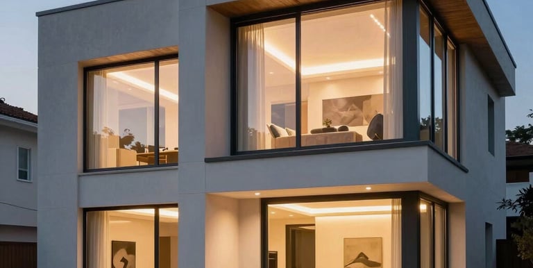 A professional cleaner carefully washing a large storefront window on a sunny day.