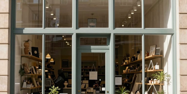 A sparkling clean bay window reflecting a bright blue sky with a modern home in the background.