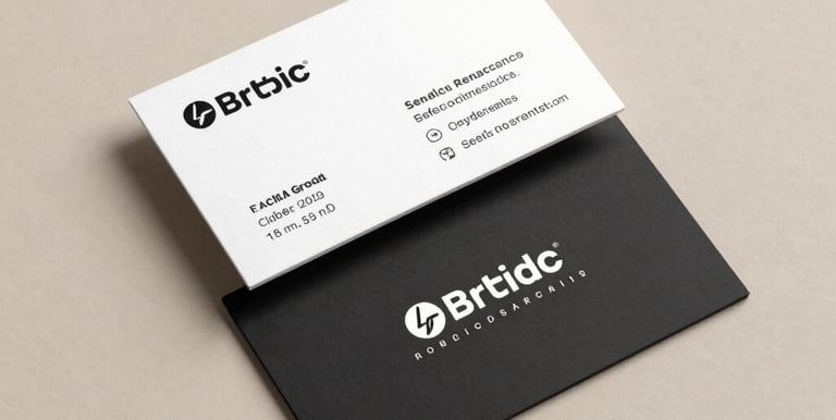 Elegant stack of custom visiting cards with gold foil accents on black background.