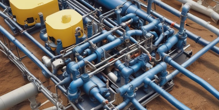 Close-up of sustainable electrical and sanitary installations in a commercial space.