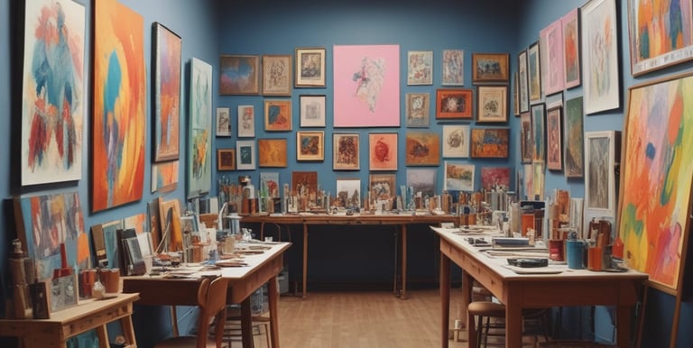 Abstract futuristic silhouette of a young person interacting with digital holograms in blue and purple tones.